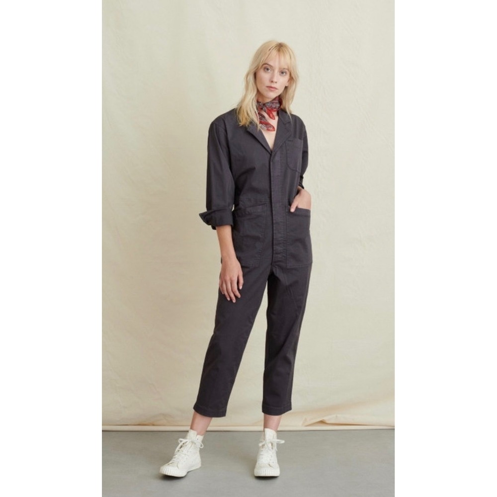 Alex Mill  Cotton Twill Utility Jumpsuit Charcoal Gray Cotton Coveralls XXL
